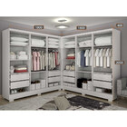 Closet Diamante Em Mdp 8 Gavetas E 14 Prateleiras Clic Móveis