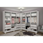 Closet Diamante Em Mdp 8 Gavetas E 14 Prateleiras Clic Móveis