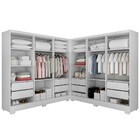 Closet Diamante Em Mdp 8 Gavetas E 14 Prateleiras Clic Móveis