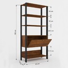 Closet Eloá 1 Porta 3 Prateleiras Pinho/preto - Pnr Móveis