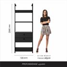 Closet Estilo Industrial Siena 4 Gav Preto Fosco - Móveis Ara