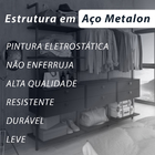 Closet Estilo Industrial Siena 4 Gav Preto/imbuia - Móveis Ar