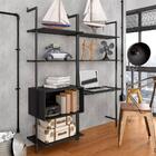 Closet Estilo Industrial Siena C/nicho Preto Fosco - Móveis A