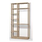 Closet Guarda Roupa 2 Cabideiros E Prateleiras Carvalho Mel