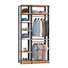Closet Guarda Roupa 2 Cabideiros E Prateleiras Carvalho Mel C