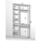 Closet Guarda Roupa 2 Cabideiros E Prateleiras Espresso