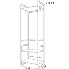 Closet Guarda Roupa Industrial Modulado 210x70 Cm Blind F01 C