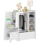 Closet Guarda Roupa Infantil Mimo Com Banquinho - Branco