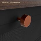 Closet Guarda Roupa Iron 1 Gaveta Imbuia/preto/cobre - Vizzat