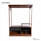 Closet Guarda Roupa Iron 1 Gaveta Imbuia/preto/cobre - Vizzat