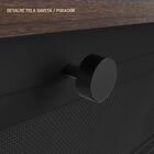 Closet Guarda Roupa Iron 1 Gaveta Imbuia/preto - Vizzato - Ma