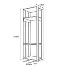 Closet Guarda Roupa Módulo Titan Preto Velluto/ Freijó