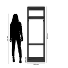 Closet Guarda Roupa Módulo Titan Preto Velluto - Móveis Leão