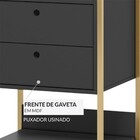 Closet Industrial 1 Porta 2 Gavetas Preto 17321 - Olivar Móve