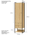 Closet Industrial 1 Porta 4 Gavetas Pinus 17520 - Olivar Móve