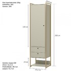 Closet Industrial 1 Porta 6 Gavetas Off White 17518 - Olivar