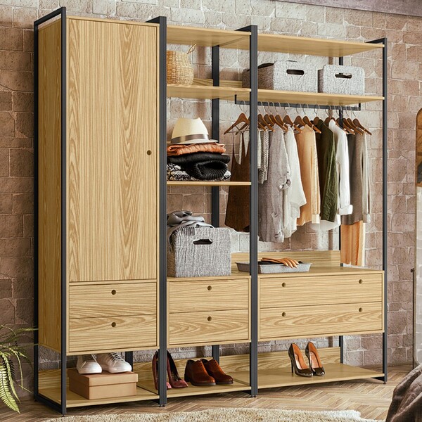 Closet Industrial 1 Porta 6 Gavetas Pinus 17518 - Olivar Móve