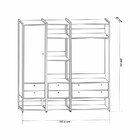 Closet Industrial 1 Porta 6 Gavetas Preto 17518 - Olivar Móve