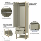 Closet Industrial 1 Porta 8 Gavetas Off White 17516 - Olivar