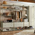 Closet Industrial 1 Porta 8 Gavetas Off White 17516 - Olivar
