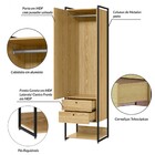 Closet Industrial 1 Porta 8 Gavetas Pinus 17516 - Olivar Móve