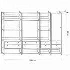 Closet Industrial 1 Porta 8 Gavetas Preto 17516 - Olivar Móve