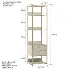 Closet Industrial 2 Gavetas Off White 17213 - Olivar Móveis