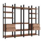 Closet Industrial 4 Gavetas 16 Prateleiras Preto/solanum - Fo