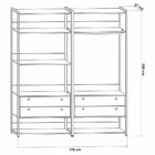 Closet Industrial 4 Gavetas Pinus 17517 - Olivar Móveis
