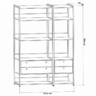 Closet Industrial 4 Gavetas Preto 17519 - Olivar Móveis