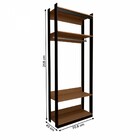 Closet Industrial Marseille 2 Prateleiras 1 Cabideiro Black/b