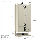 Closet Industrial Modulo 05  Off White - Olivar Móveis