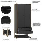 Closet Industrial Modulo 05  Preto - Olivar Móveis