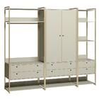 Closet Industrial Olivar 2 Portas 6 Gavetas Off White Olivar