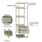 Closet Industrial Olivar 2 Portas 6 Gavetas Off White Olivar