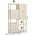 Closet Infantil Metalic Industrial Móveis Estrela Bege/dourado