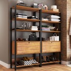 Closet Jade 2 Portas Basculantes 6 Prateleiras Pinho/preto -