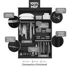 Closet Lopas Lissa  Preto Fosco