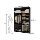 Closet Lopas Lissa  Preto Fosco