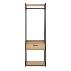 Closet Industrial 200x65x45cm Madeira e Aço Mel com Puxadores Bemfixa