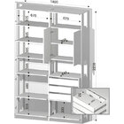 Closet Modulado 1 Armário C/ 3 Gavetas Clothes 9011 – Be Mobi