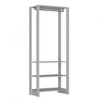 Closet Modulado 2 Peças Com 2 Cabideiros 3 Gavetas E 4 Nichos