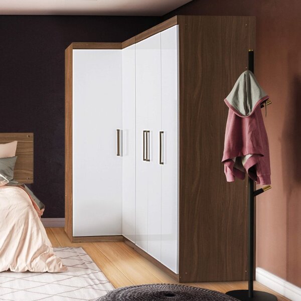 Closet Modulado 2 Peças Sauá Cabecasa Madeiramadeira Amêndoa/