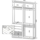 Closet Modulado 3 Gavetas E 3 Cabideiros Clothes 9013 – Be Mo