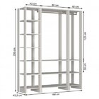 Closet Modulado 3 Peças 2 Cabideiros E 12 Nichos Yes  Marrom