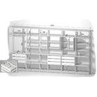 Closet Modulado  04 Portas E 09 Gavetas Grafite Lilies Móveis