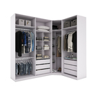 Closet Modulado Aberto "L" Completo com Cabideiro Gaveteiro e Nicho Branco 236cm Prime Luciane
