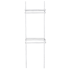 Closet Modulado Aramado Completo com Prateleira e Cabideiro Branco 200x55x40cm Ordenare