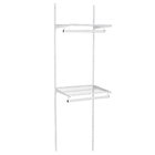 Closet Modulado Aramado Completo com Prateleira e Cabideiro Branco 200x55x40cm Ordenare