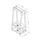 Closet Modulado Arara Com 2 Prateleiras Appunto Preto/castanho